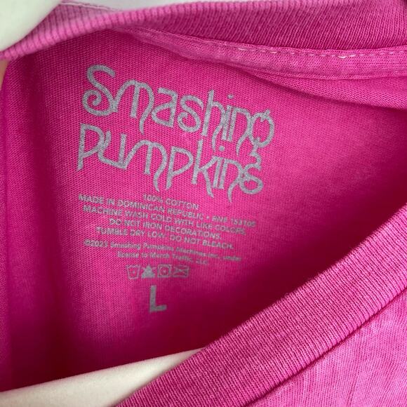 Officially Licensed Smashing Pumpkins Infinite Sadness Tour Tee Pink Acid Wash L - Picture 4 of 7